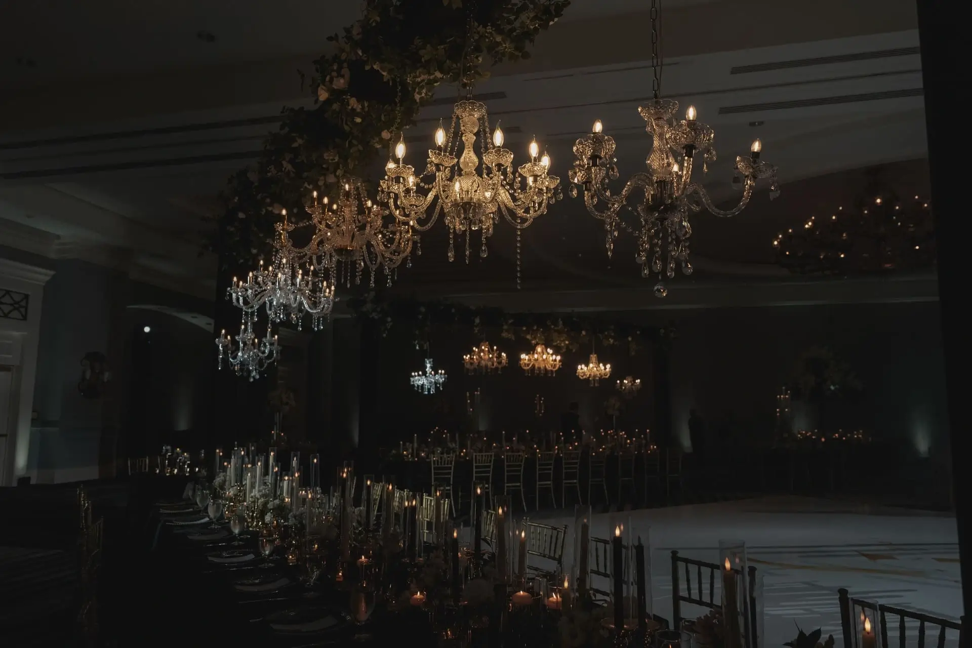 Quiet detail of the evening's centerpiece composition