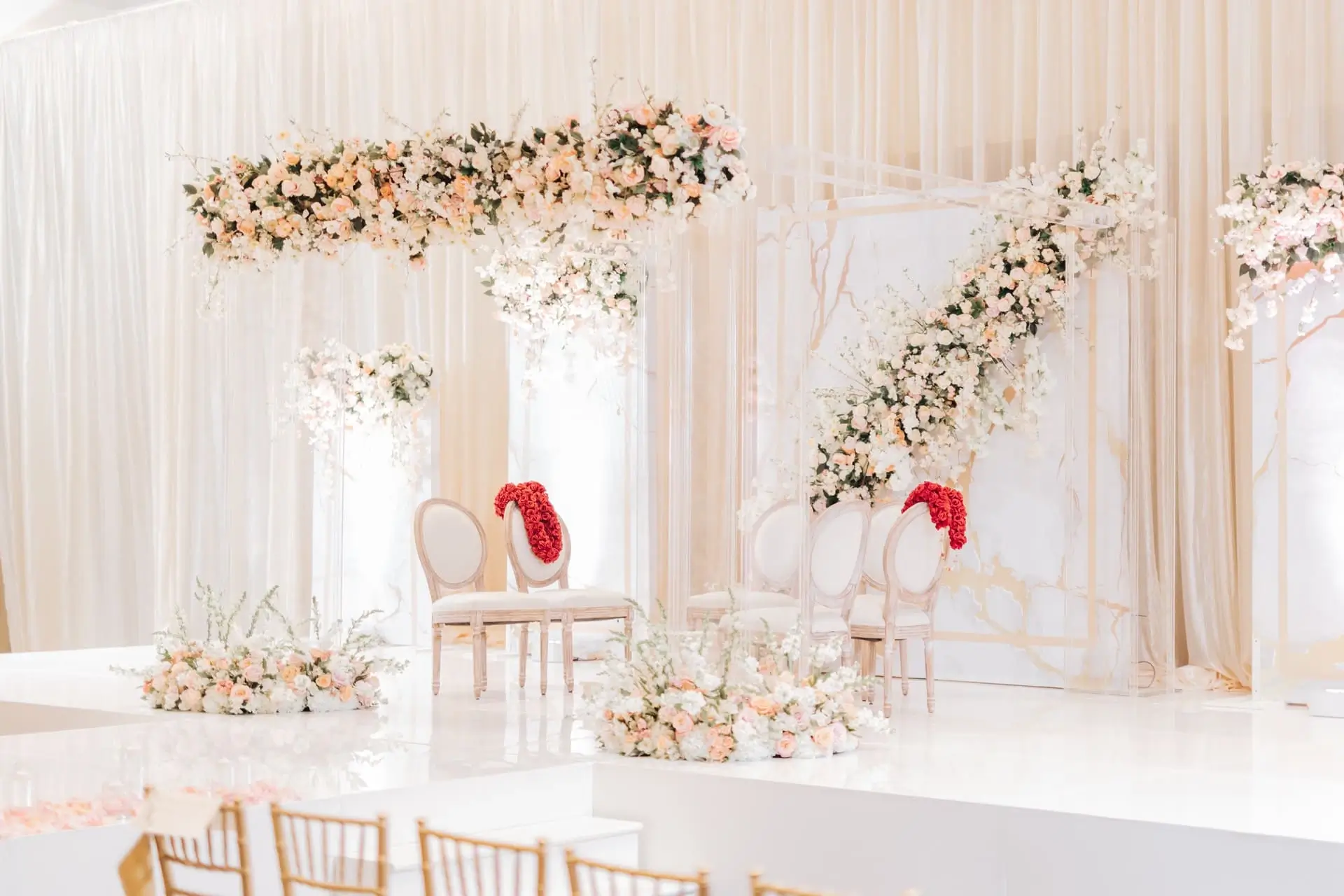 Editorial moment from the wedding day program